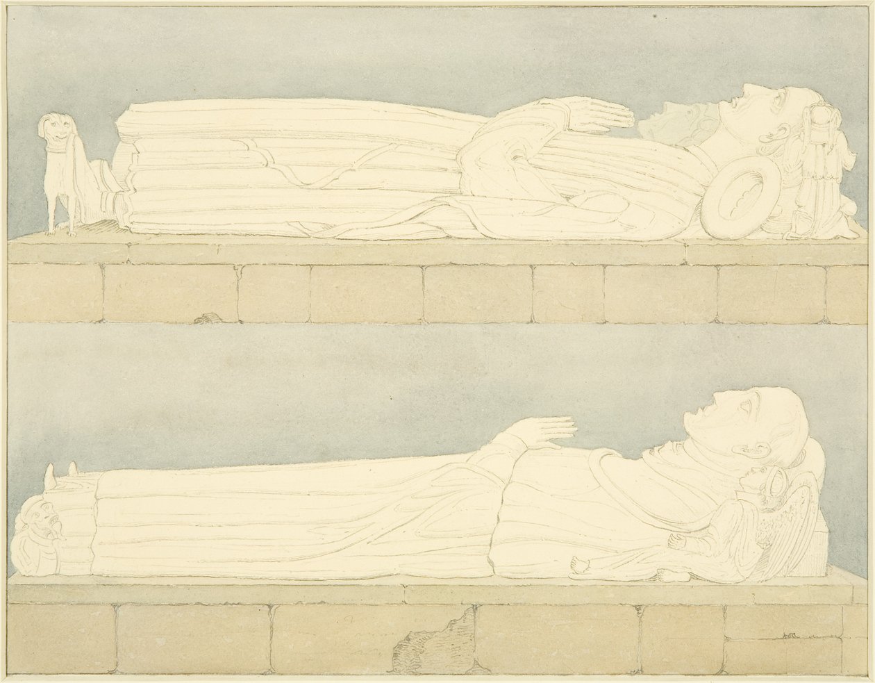 Effigies of the Canynges in St Mary Redcliffe بواسطة وليام هنري بارتليت