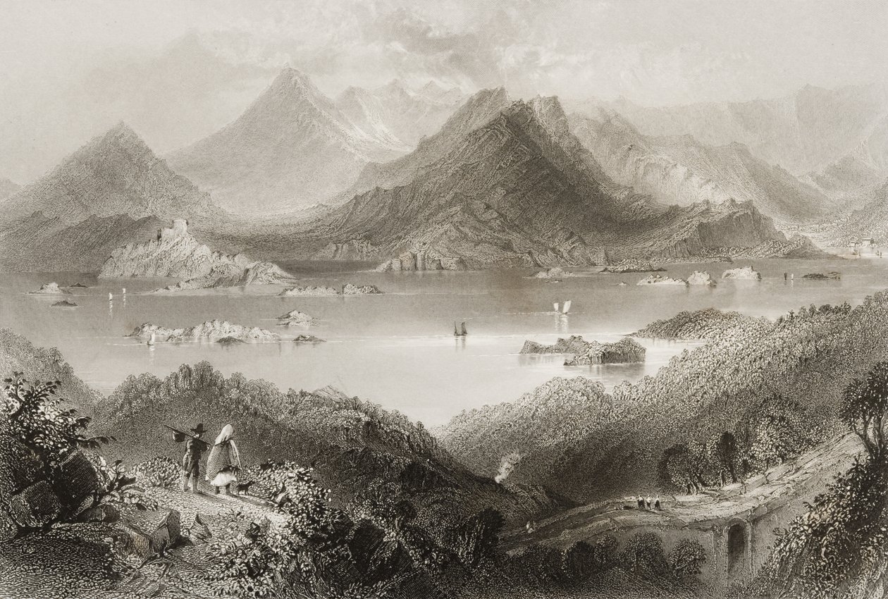 جلينجاريف ، مقاطعة كورك ، أيرلندا ، من "مشهد وآثار أيرلندا" بقلم جورج فيرت ، 1860 بواسطة وليام هنري بارتليت