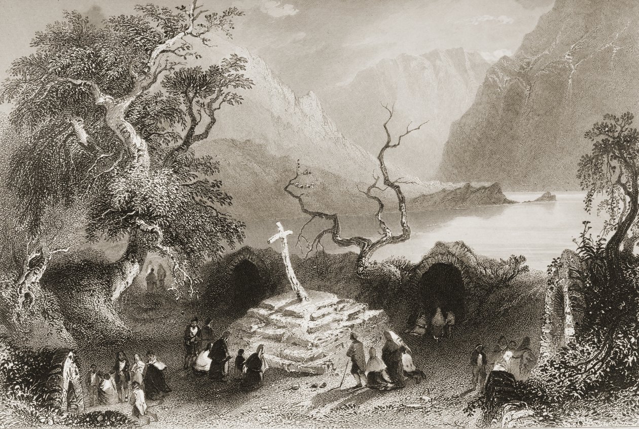 جوجان بارا ، مقاطعة كورك ، أيرلندا ، من "مشهد وآثار أيرلندا" بقلم جورج فيرت ، 1860 بواسطة وليام هنري بارتليت