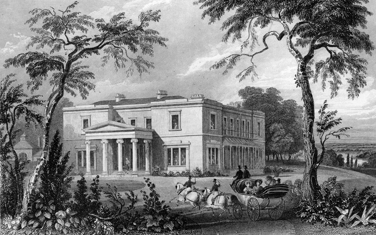 Stisted Hall ، بالقرب من Braintree ، Essex ، محفور بواسطة John Carr Armytage ، 1832 بواسطة وليام هنري بارتليت
