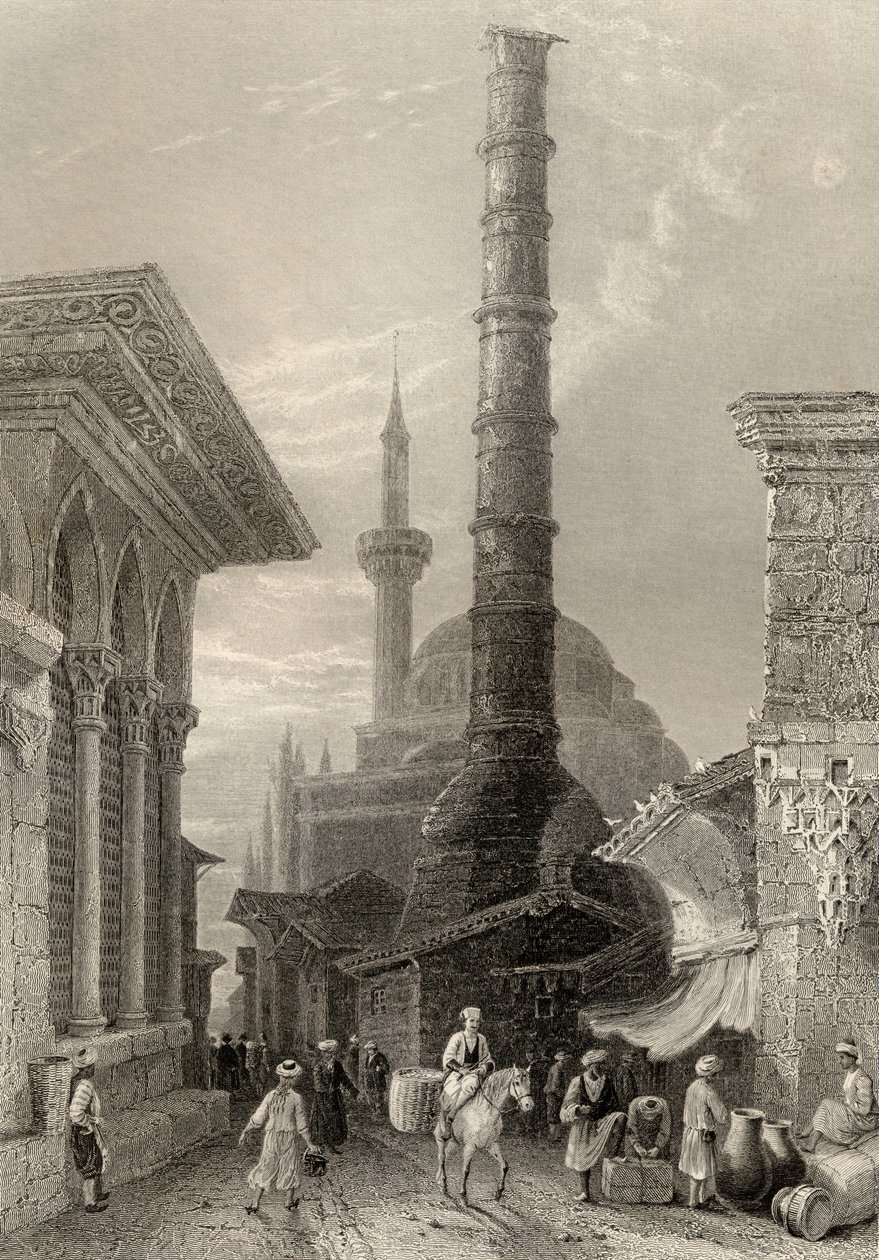 The Tchernberle Tash ، القسطنطينية ، اسطنبول ، تركيا ، نقشها ج. كارتر بواسطة وليام هنري بارتليت