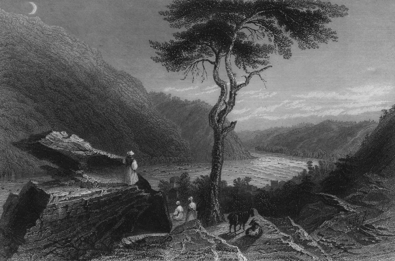 وادي شيناندواه ، من جيفرسون روك ، 1838 بواسطة وليام هنري بارتليت