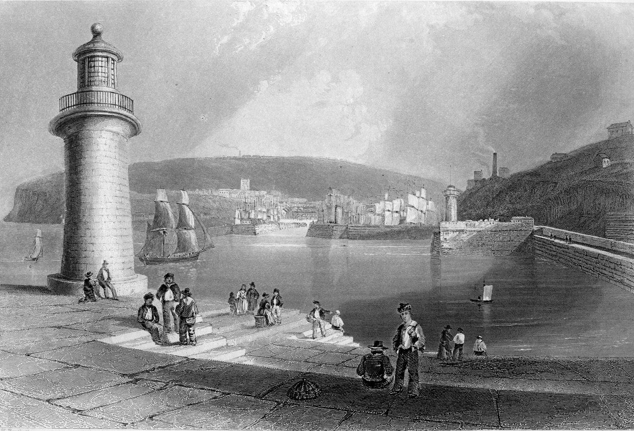 ميناء Whitehaven ، c.1840-50 بواسطة وليام هنري بارتليت