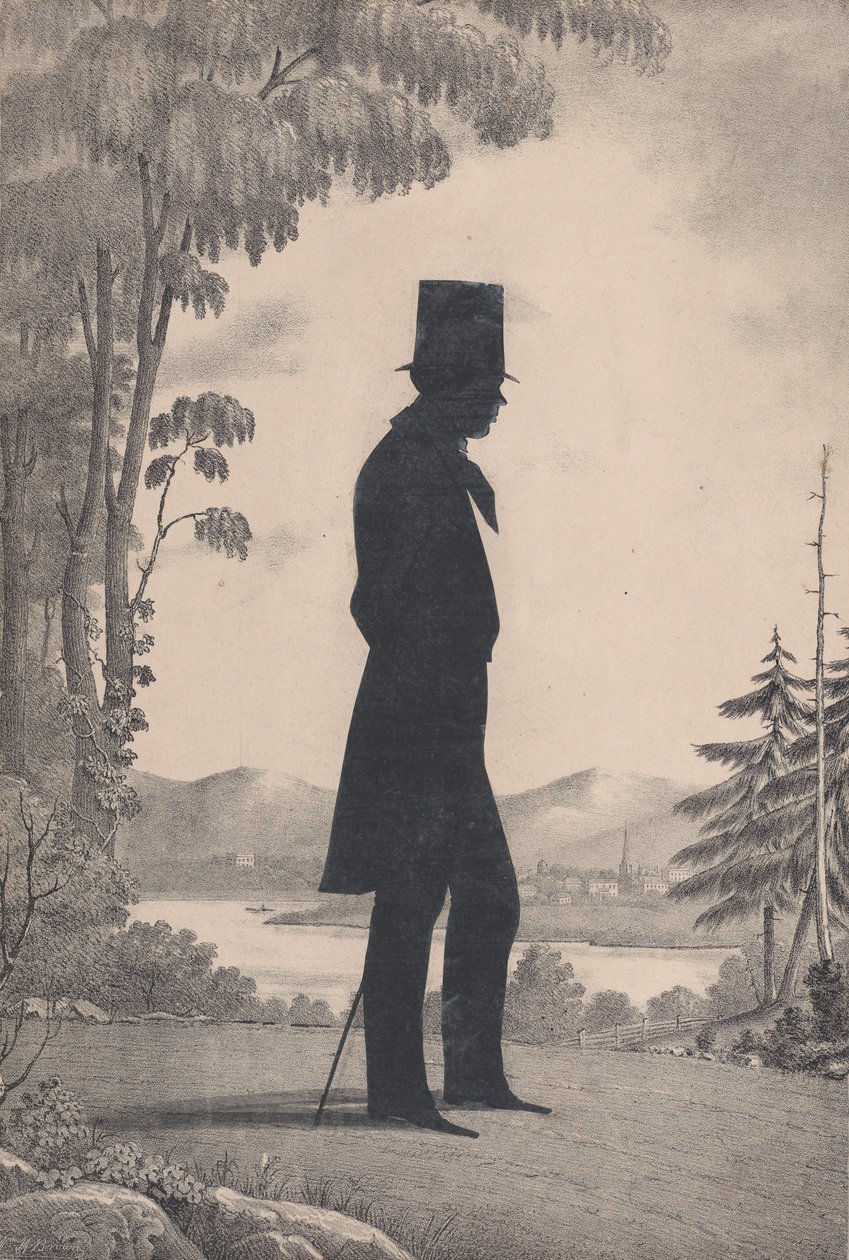 صورة ظلية لإدوارد ورث أوف ساكو ، مين ، 1828-1883. بواسطة وليام هنري براون