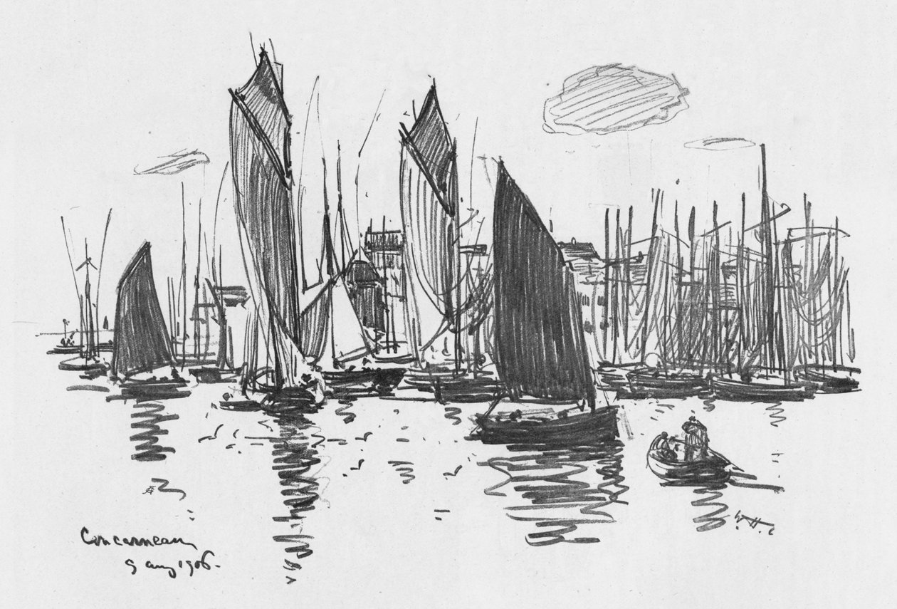 Concarneau ، c1906 بواسطة وليام هنري تشارلتون