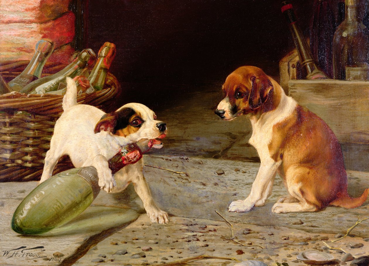 Uncorking the Bottle ، 1887 (واحد من زوج) بواسطة وليام هنري هاميلتون ترود