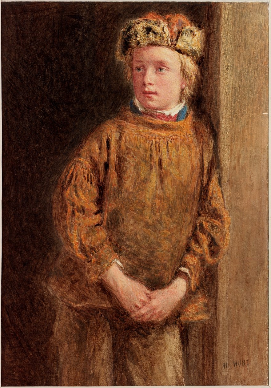 The Fisherboy (bc und wc on wove paper) بواسطة وليام هنري هنت