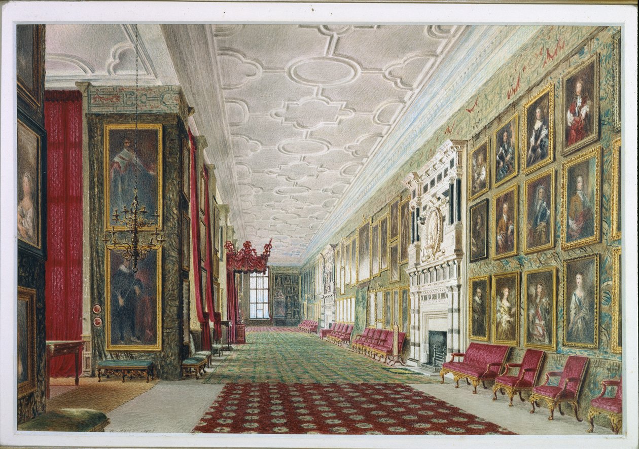 The Long Gallery, Hardwick بواسطة وليام هنري هنت