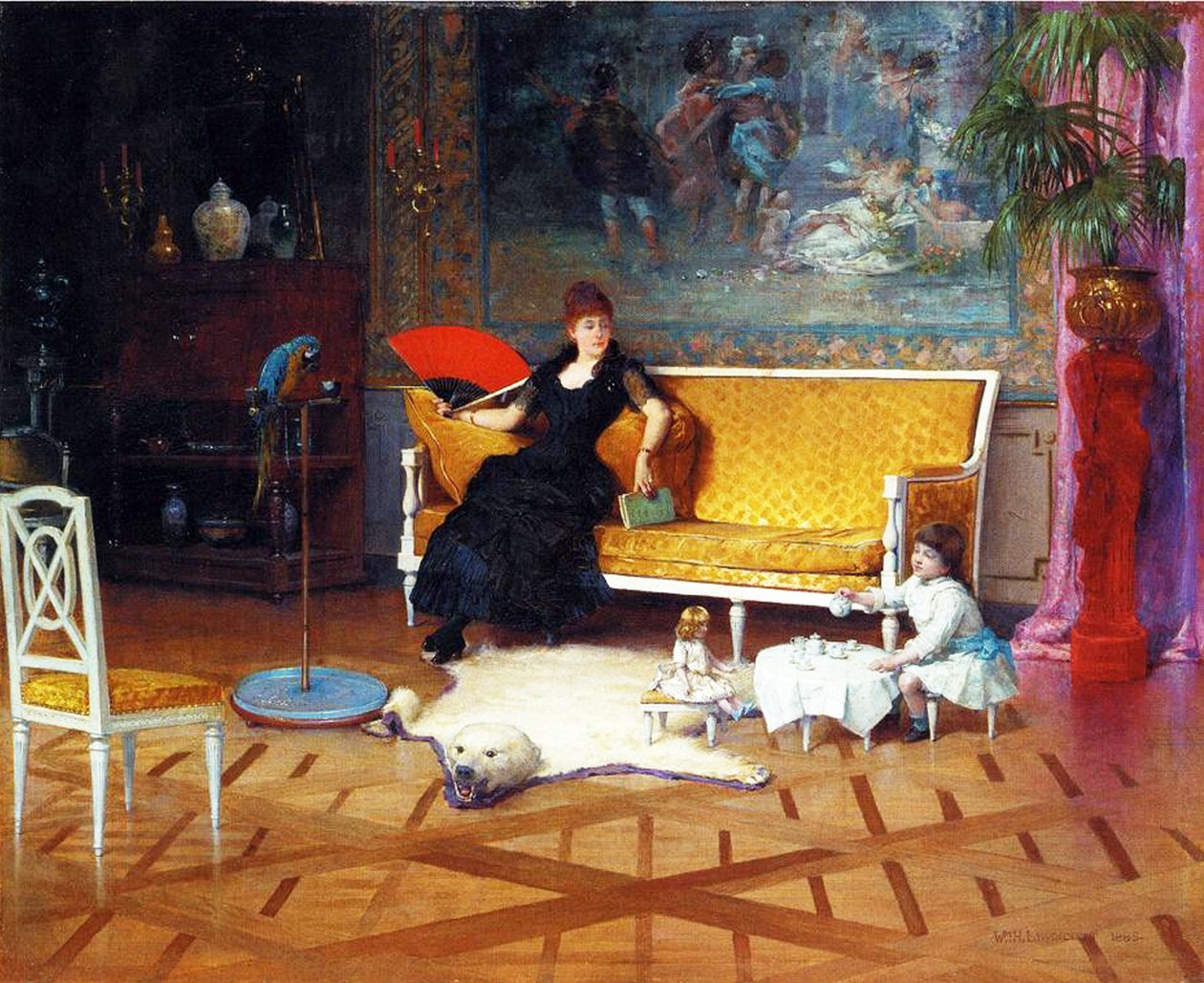 The Teas Tea Time ، 1885 زيت على لوحة بواسطة وليام هنري ليبينكوت