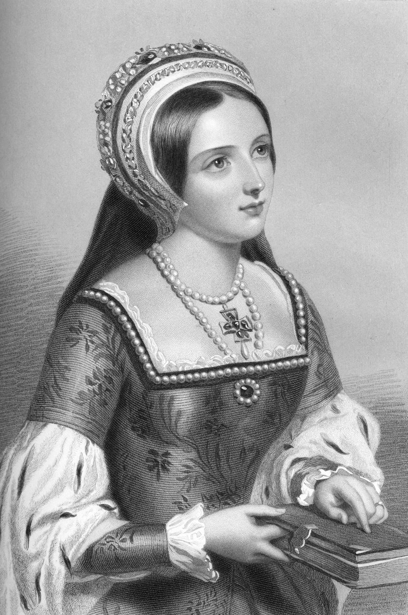 كاثرين بار 1512-1548 ، الزوجة السادسة للملك هنري الثامن ، 1851. بواسطة وليام هنري موت