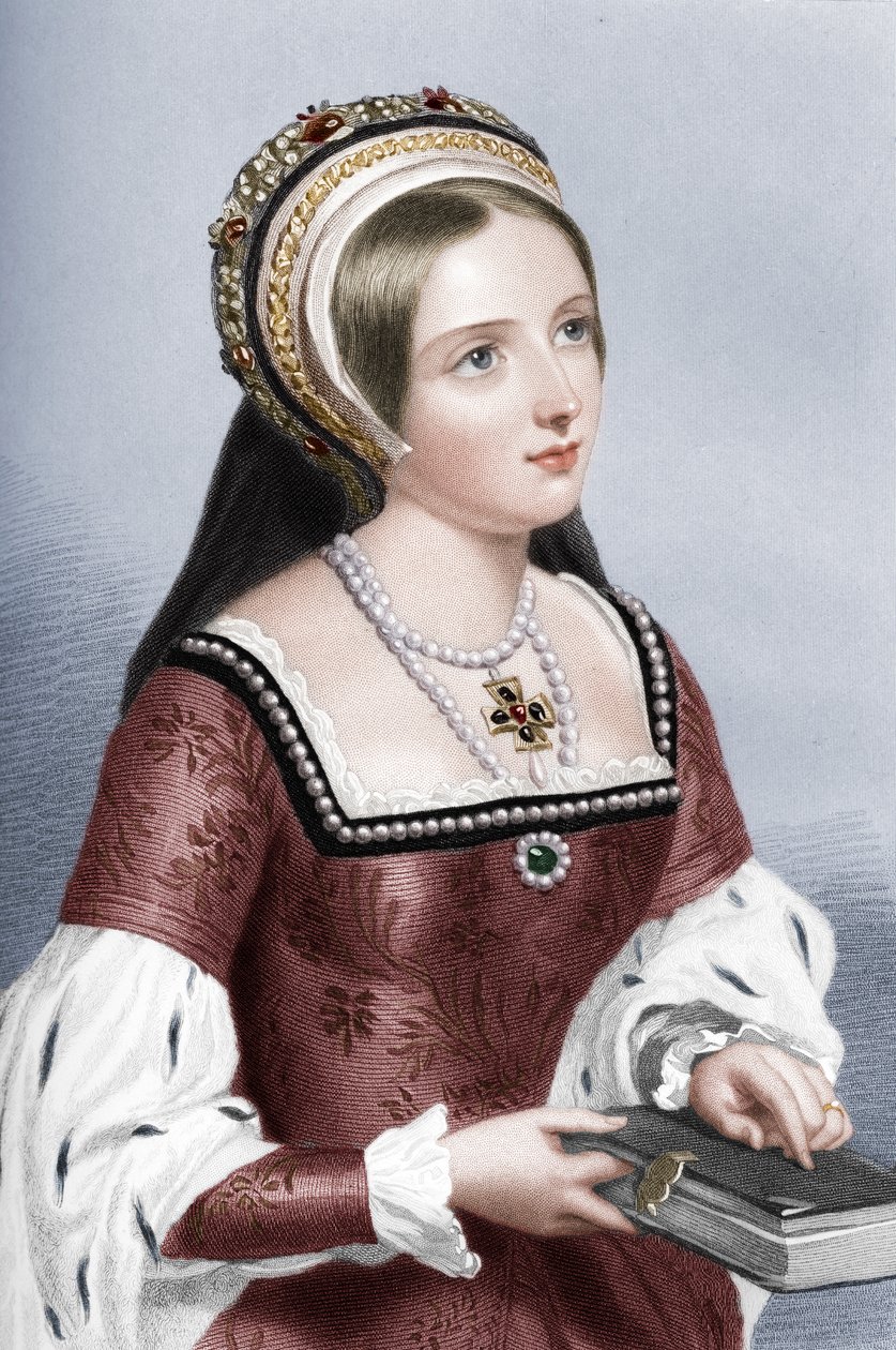 كاثرين بار 1512-1548 ، الزوجة السادسة للملك هنري الثامن ، 1851 بواسطة وليام هنري موت