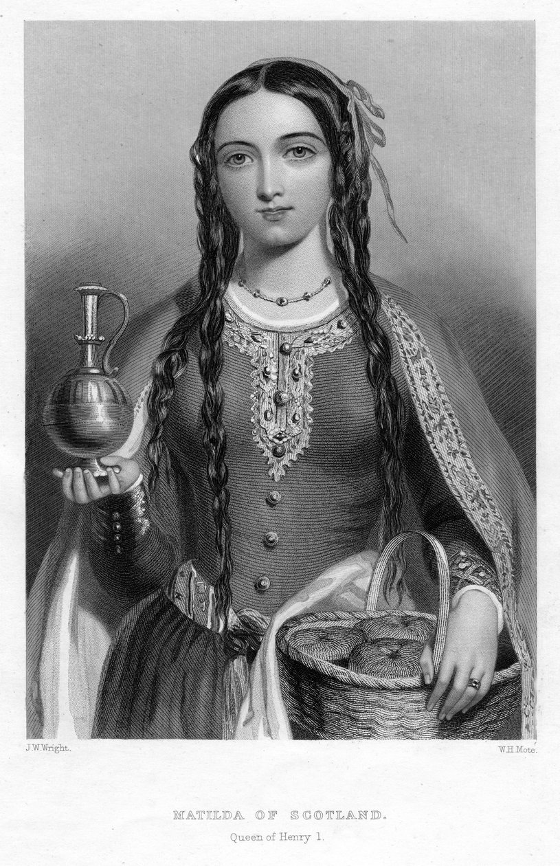 ماتيلدا من اسكتلندا ، ملكة هنري الأول ، c1850s بواسطة وليام هنري موت