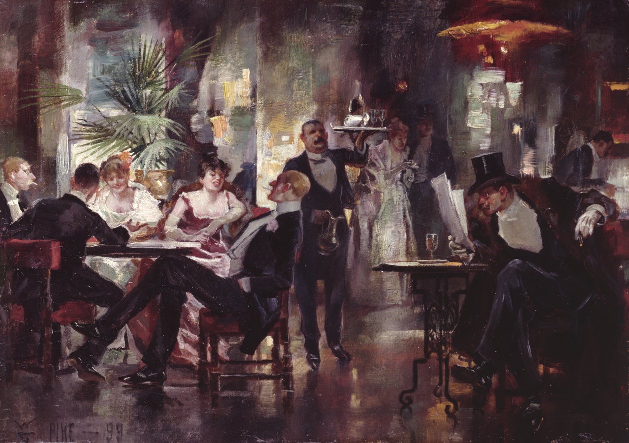 مقهى المجتمع ، 1899 بواسطة وليام هنري بايك
