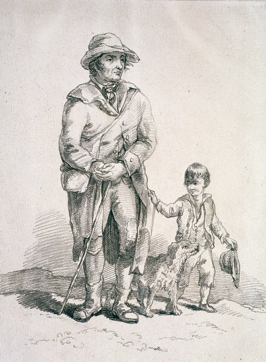 ريفي مع كلب وصبي ، شخصيات إقليمية ، 1813 بواسطة وليام هنري باين