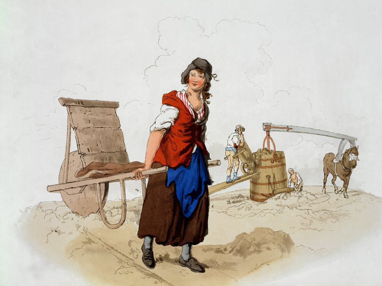 صانع الطوب ، من "زي بريطانيا العظمى" ، نشره ويليام ميللر ، 1805 بواسطة وليام هنري باين