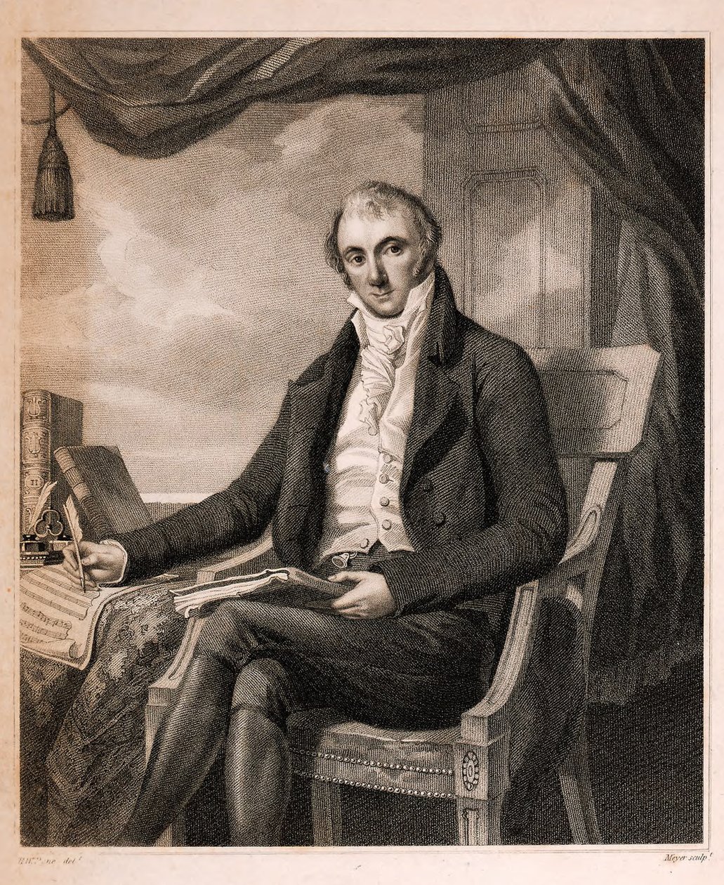صورة لعازف البيانو والملحن جوزيف ولفل 1773-1812 ، 1811. بواسطة وليام هنري باين