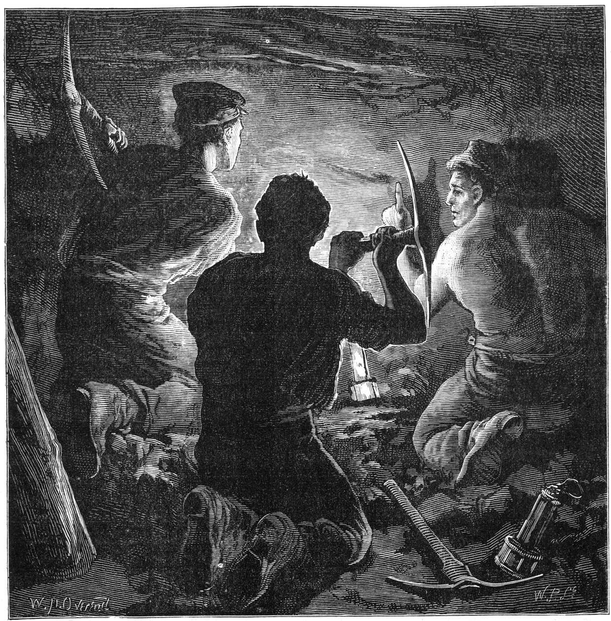 حادث تعدين الفحم ، Tynewydd Colliery ، جنوب ويلز ، أبريل 1877 c1885 بواسطة وليام هيشام أوفرند