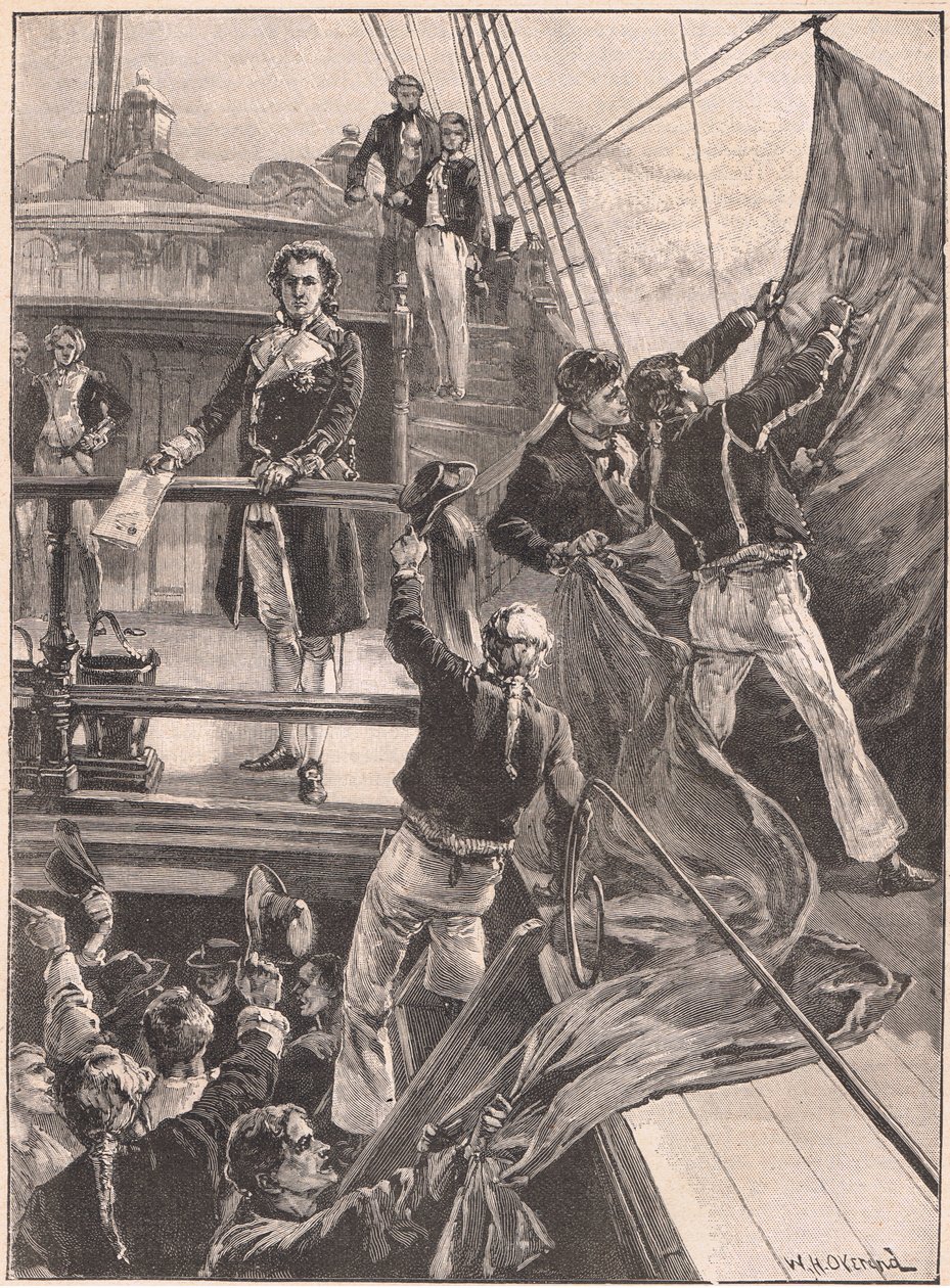 التمرد في Spithead: سحب العلم الأحمر 1797 م بواسطة وليام هيشام أوفرند