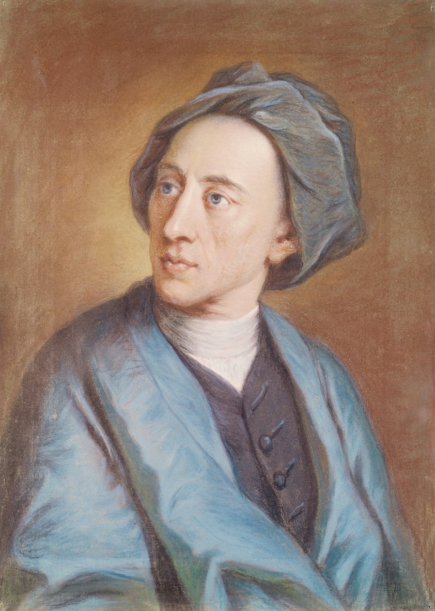 صورة ألكسندر بوب (1688-1744) ، c.1739-84 (باستيل على ورق) بواسطة وليام هور