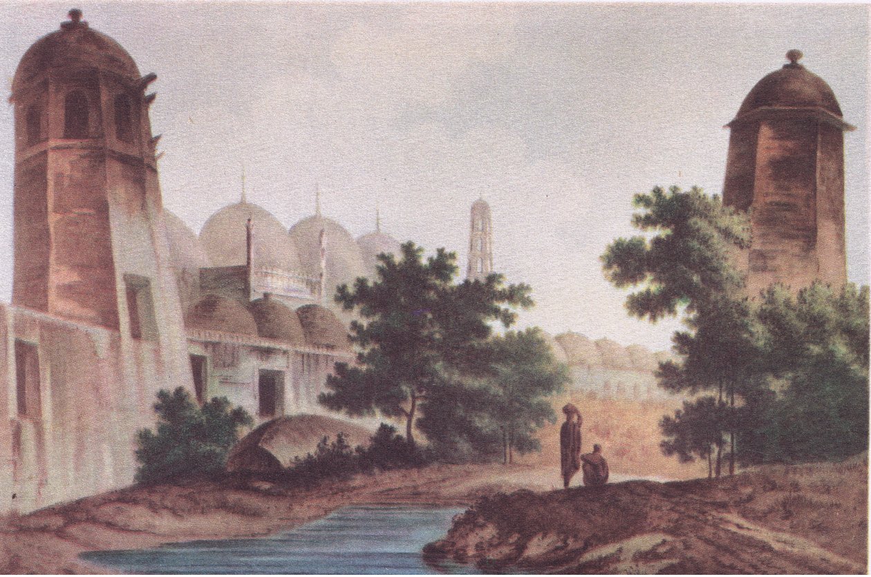 مشهد لمسجد كوترا بناه مير جافيير في مرشد أباد (Select Views in India 1786) ، من المغامرة البريطانية التي نشرها كولينز ، 1947 بواسطة وليام هودج