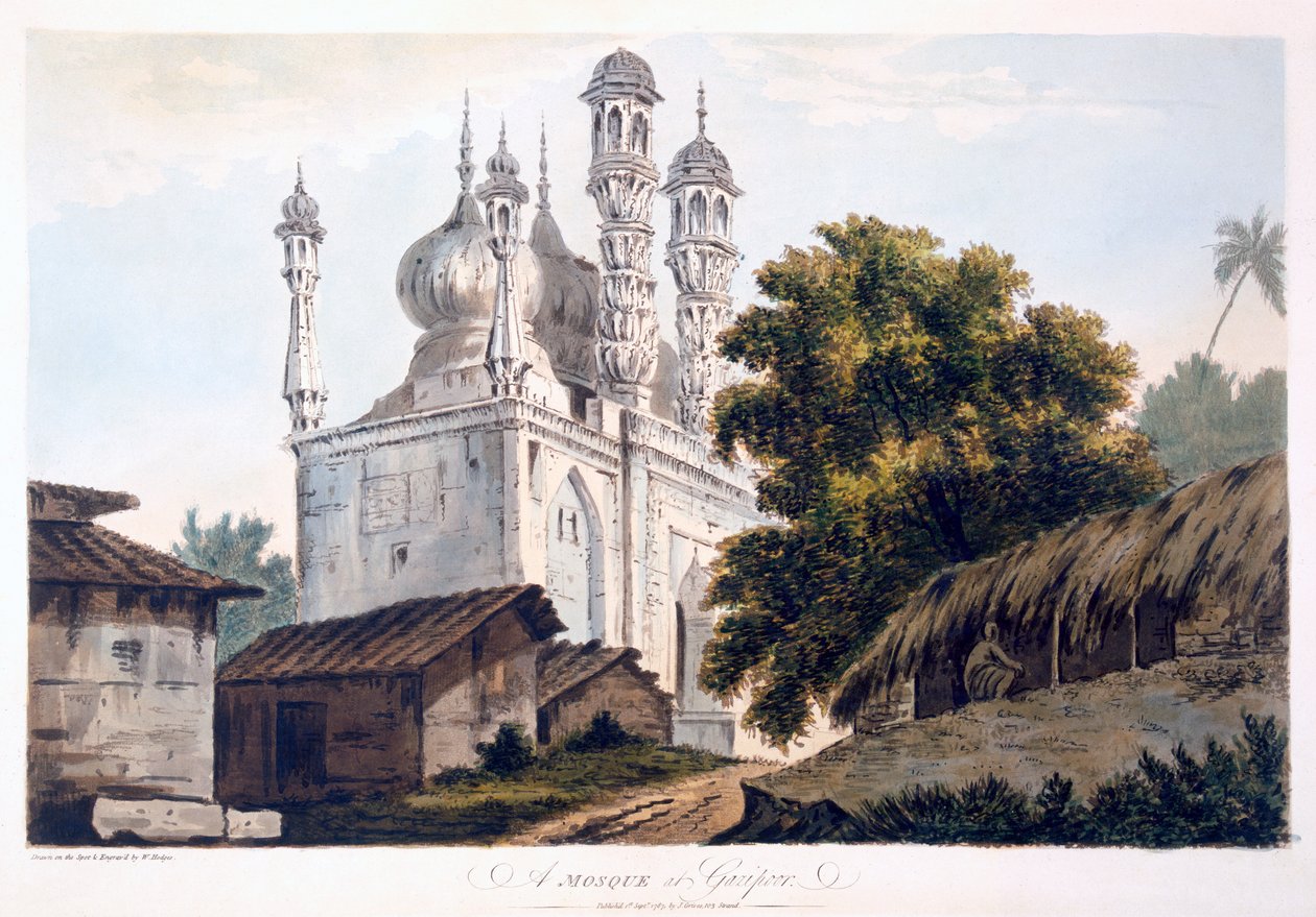 مسجد في غازيبور ، 1787 (أكواتينت) (انظر أيضًا 179847) بواسطة وليام هودجز