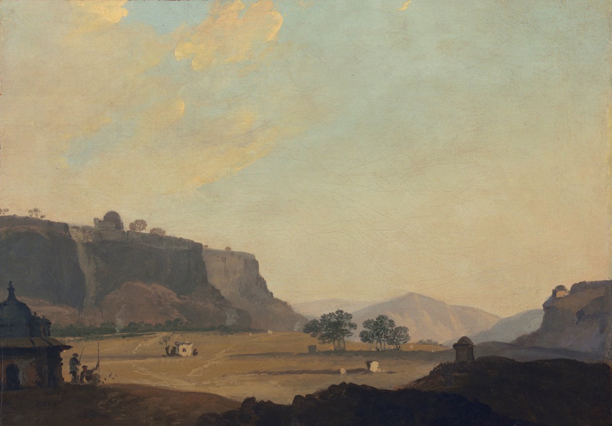 منظر بالقرب من فورت جواليور ، الهند ، ج 1783 بواسطة وليام هودجز