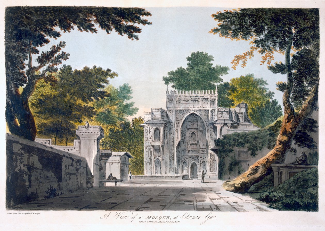 منظر لمسجد في تشونار غور ، 1786 (أكواتينت) بواسطة وليام هودجز