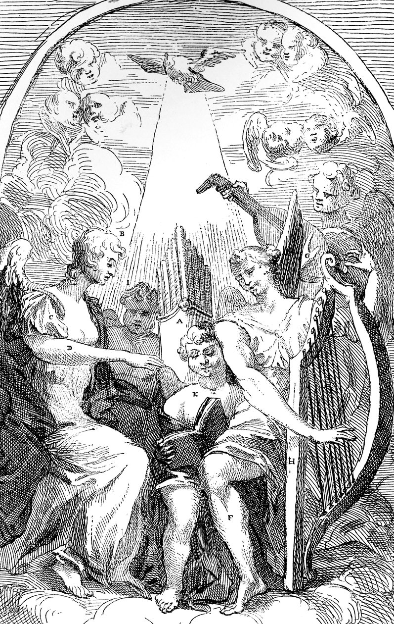 هجاء على قطعة المذبح بواسطة كينت في كنيسة سانت كليمنت ديانز ، وستمنستر ، 1725 بواسطة وليام هوغارث