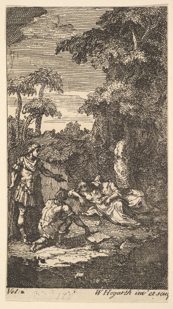 كاساندرا ، Frontispiece ، المجلد. 2: 1725. بواسطة وليام هوغارث