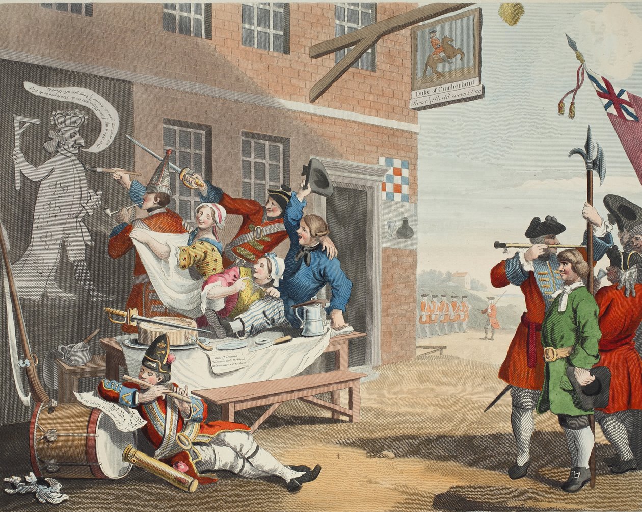 إنجلترا ، توضيح من "Hogarth Restored: The Whole Works of the Celebrated of William Hogarth، re-eng نقش بواسطة Thomas Cook &39;، pub. 1812 (نقش يدوي) بواسطة وليام هوغارث