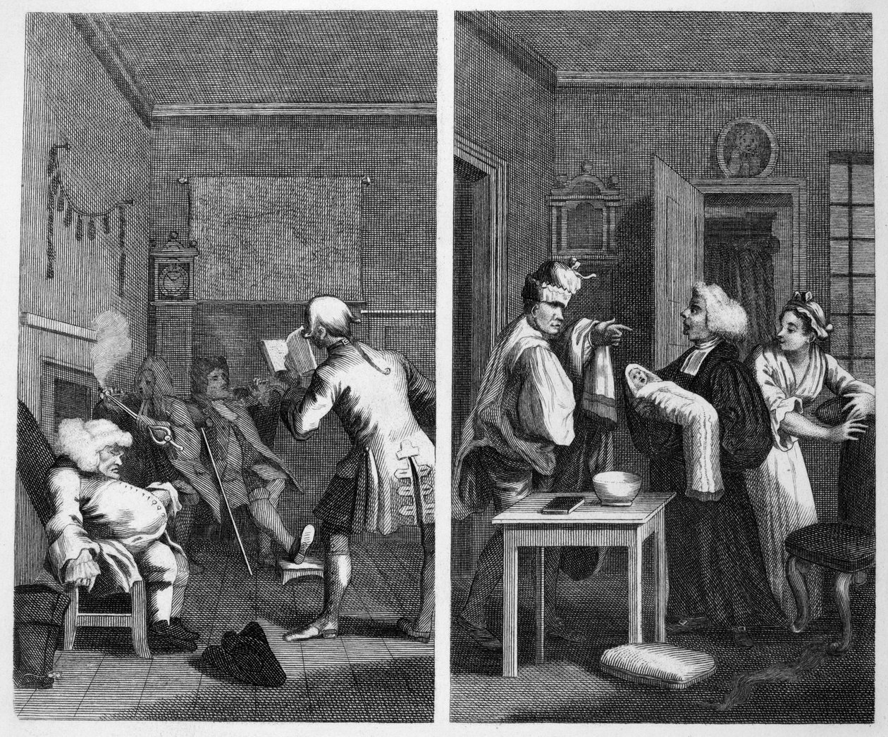 Frontispiece إلى تريسترام شاندي بواسطة وليام هوغارث