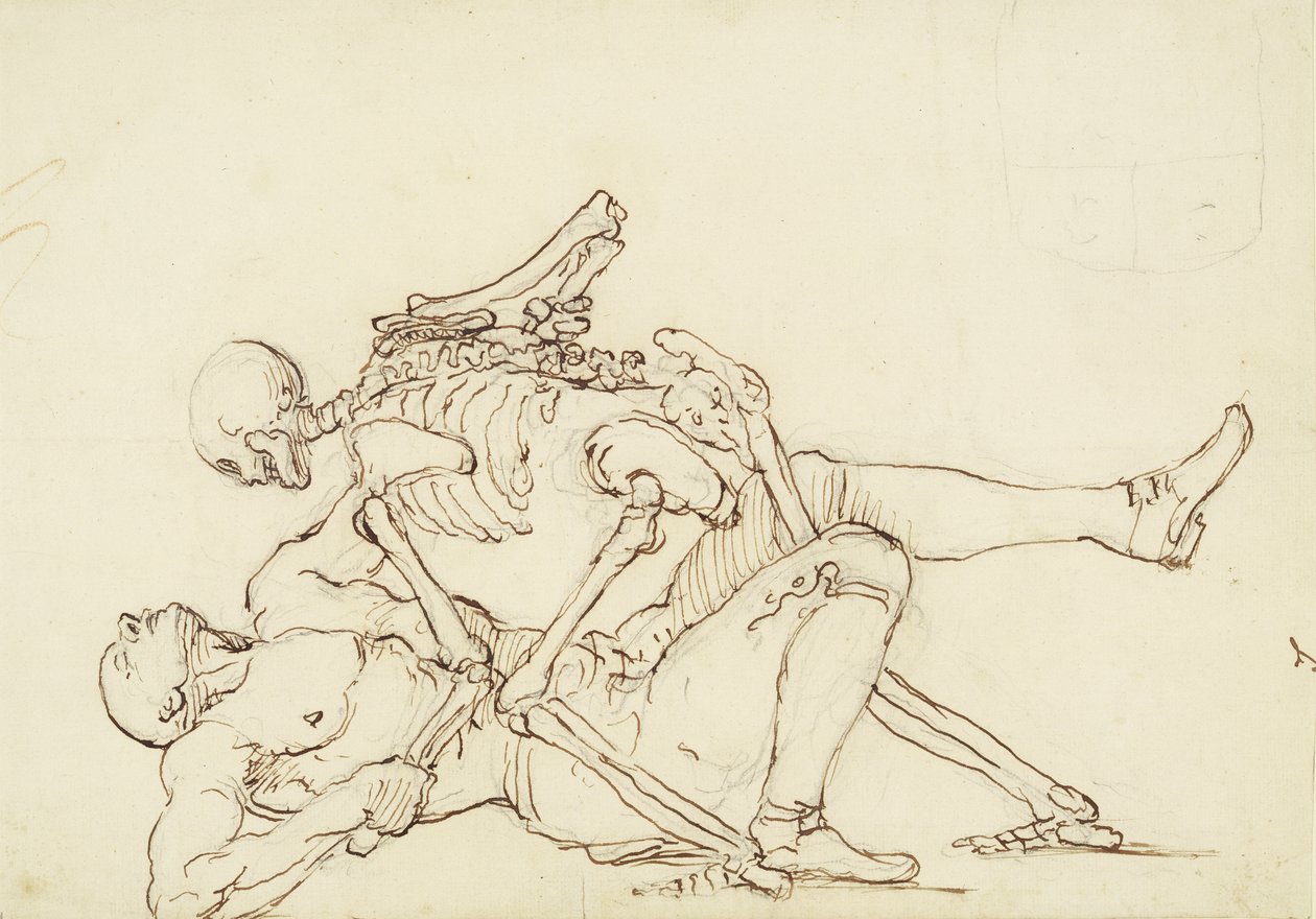 مرثية جورج تايلور ، c.1750 (قلم وحبر فوق الجرافيت على الورق) بواسطة وليام هوغارث
