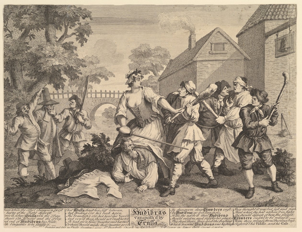 Hudibras مهزوم من قبل Trulla Twelve رسوم توضيحية كبيرة لصموئيل بتلر ... ، فبراير 1725-26. بواسطة وليام هوغارث