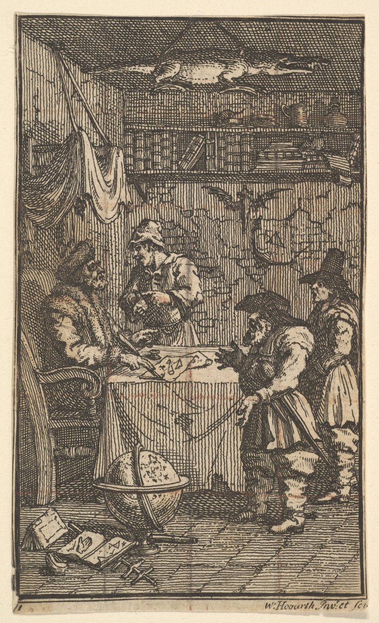 Hudibras زيارة Sidrophel سبعة عشر الرسوم التوضيحية الصغيرة لصموئيل بتلر Hudibras ... ، 1721-26. بواسطة وليام هوغارث