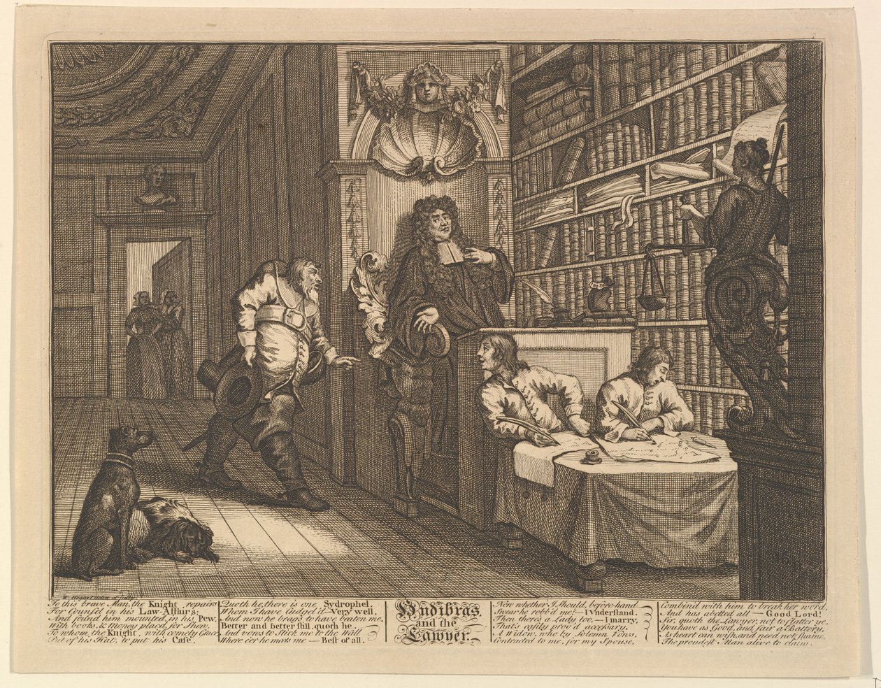 Hudibras والمحامي اثنا عشر الرسوم التوضيحية الكبيرة لصموئيل بتلر Hudibras ، لوحة ... ، 1725-68. بواسطة وليام هوغارث