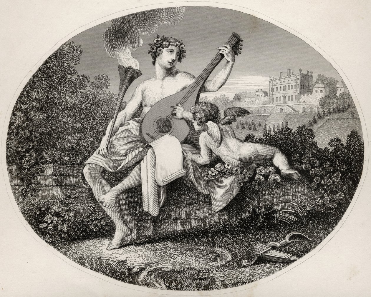 غشاء البكارة وكيوبيد من أعمال ويليام هوغارث ، نشر عام 1833 بواسطة وليام هوغارث