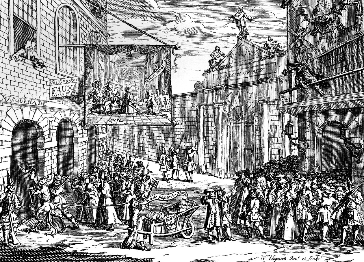 حفلة تنكرية وأوبرا ، 1724. بواسطة وليام هوغارث