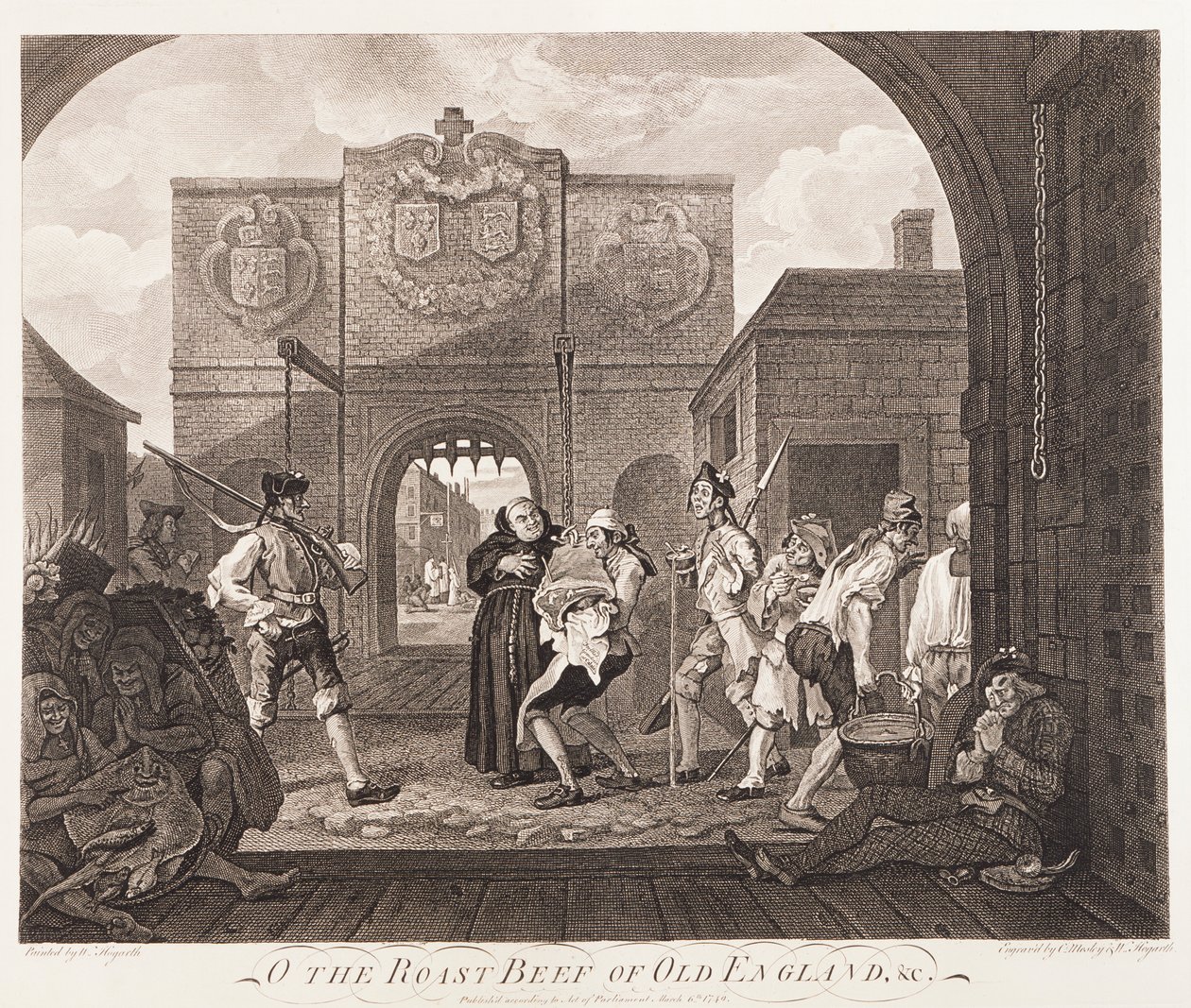 "O the Roast Beef of Old England" ، ١٧٤٩ بواسطة وليام هوغارث