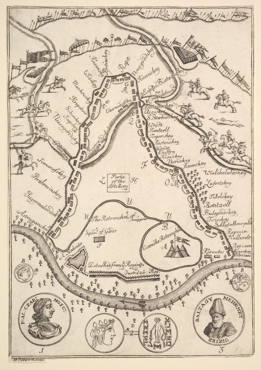 Parke of the Artillary Aubry de La Mottrayes يسافر في جميع أنحاء أوروبا وآسيا ودول أخرى ، 1723-24. بواسطة وليام هوغارث