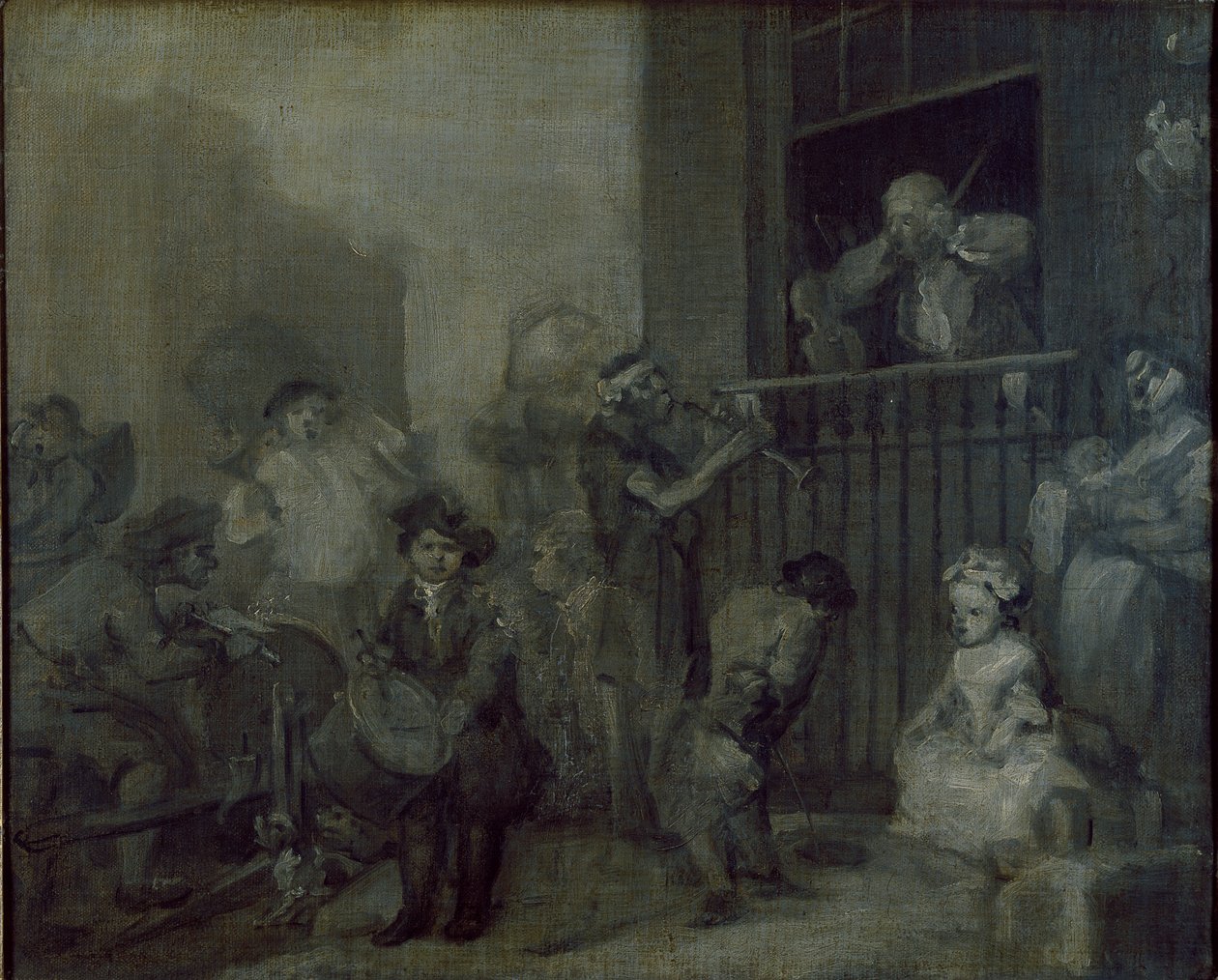 الموسيقي الغاضب ، 1741 بواسطة وليام هوغارث