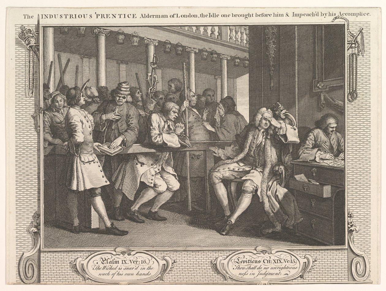 The Prustice Alderman من لندن ، The Idle One B قبل قبل مرحبا ... ، 30 سبتمبر 1747. بواسطة وليام هوغارث