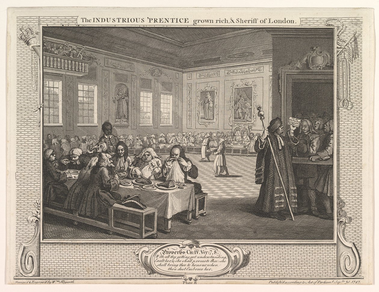 The Prustice Prownice Grown Rich و Sheriff of London Industry and Idl ... ، 30 سبتمبر 1747. بواسطة وليام هوغارث
