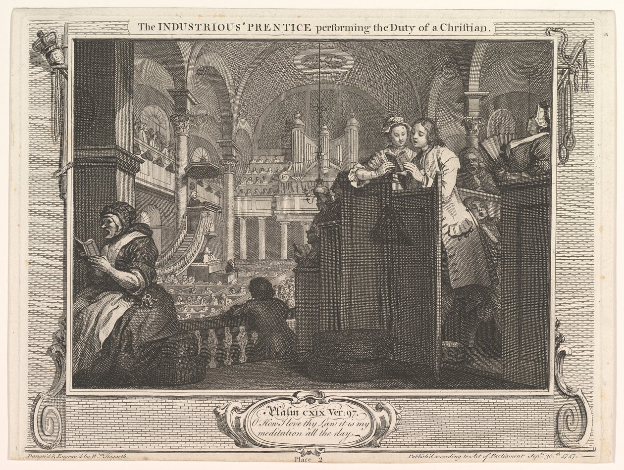 Prentice المجتهد أداء واجب الصناعة المسيحية وأنا ... ، 30 سبتمبر 1747. بواسطة وليام هوغارث