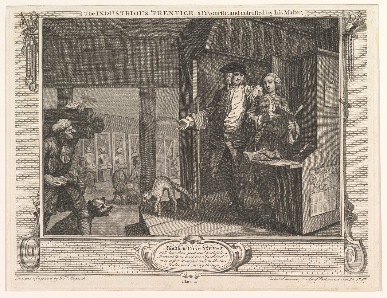 Prentice المجتهد هو المفضل والموثوق به من قبل صناعته الرئيسية ... ، 30 سبتمبر 1747. بواسطة وليام هوغارث