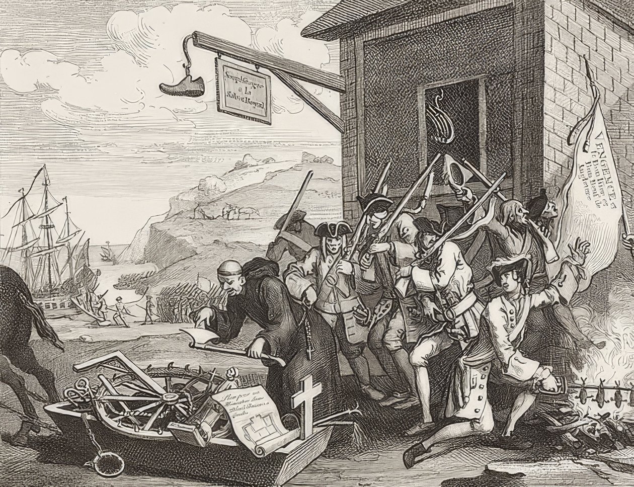 The Invasion، Plate 1: France - Die Invasion، Blatt 1: Frankreich. 1756 بواسطة وليام هوغارث
