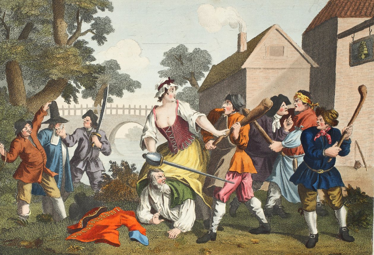 يقدم الفارس إلى ترولا ، من "Hudibras" بقلم صموئيل بتلر (1612-80) ، التوضيح من "Hogarth Restored: The Whole Works of the Celebrated William William Hogarth ، re-engraved by Thomas Cook" ، حانة. 1812 بواسطة وليام هوغارث