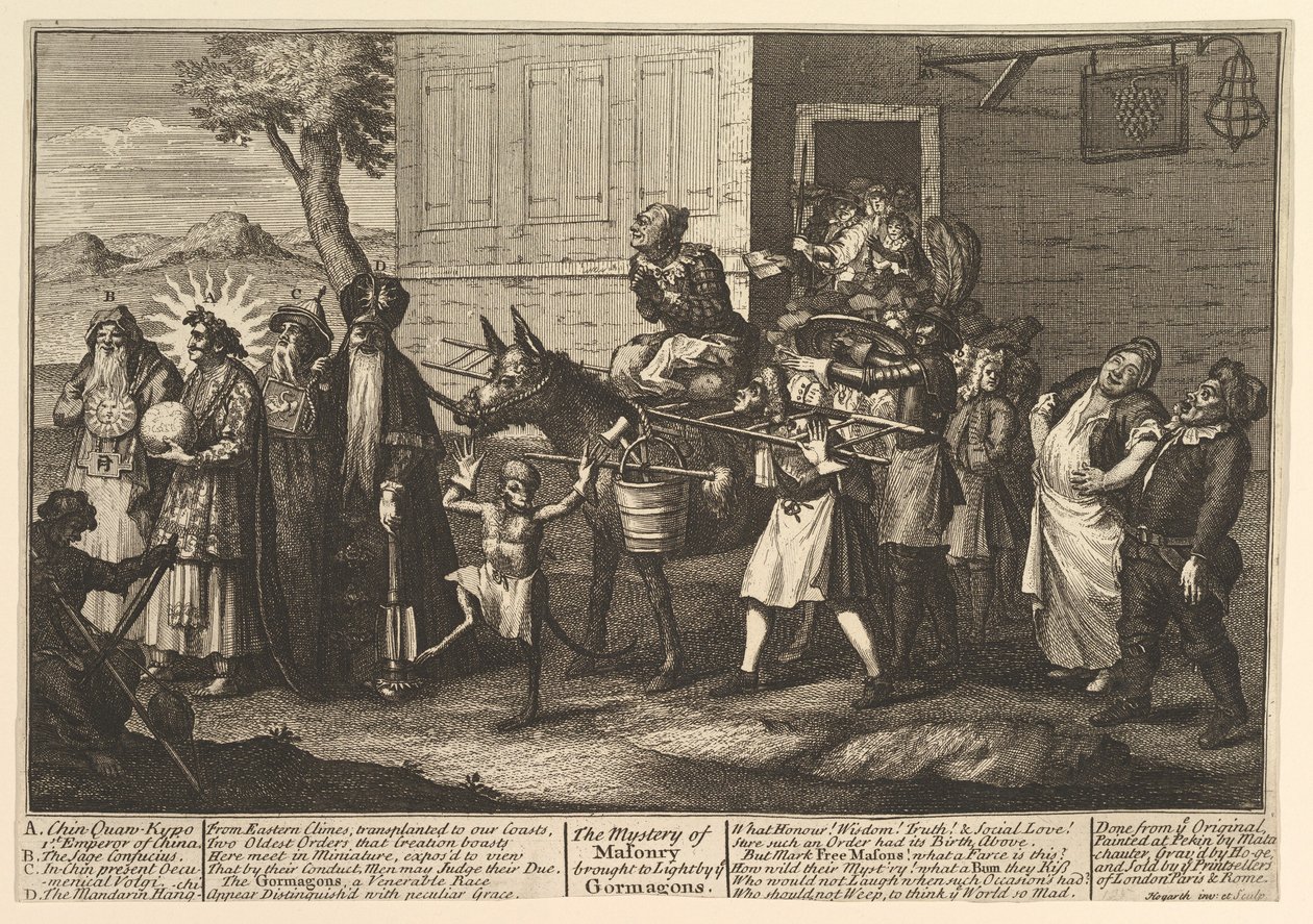 سر الماسونية التي تم إحضارها إلى النور بواسطة Go ... ، [نُشر لأول مرة في ديسمبر 1724] أعيد إصدارها لاحقًا. بواسطة وليام هوغارث