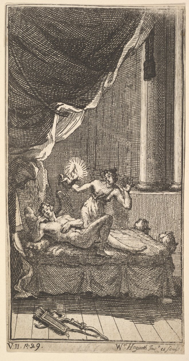 The Metamorphosis الجديد ، اللوحة 6: قصة كيوبيد والروح ، 1724. بواسطة وليام هوغارث