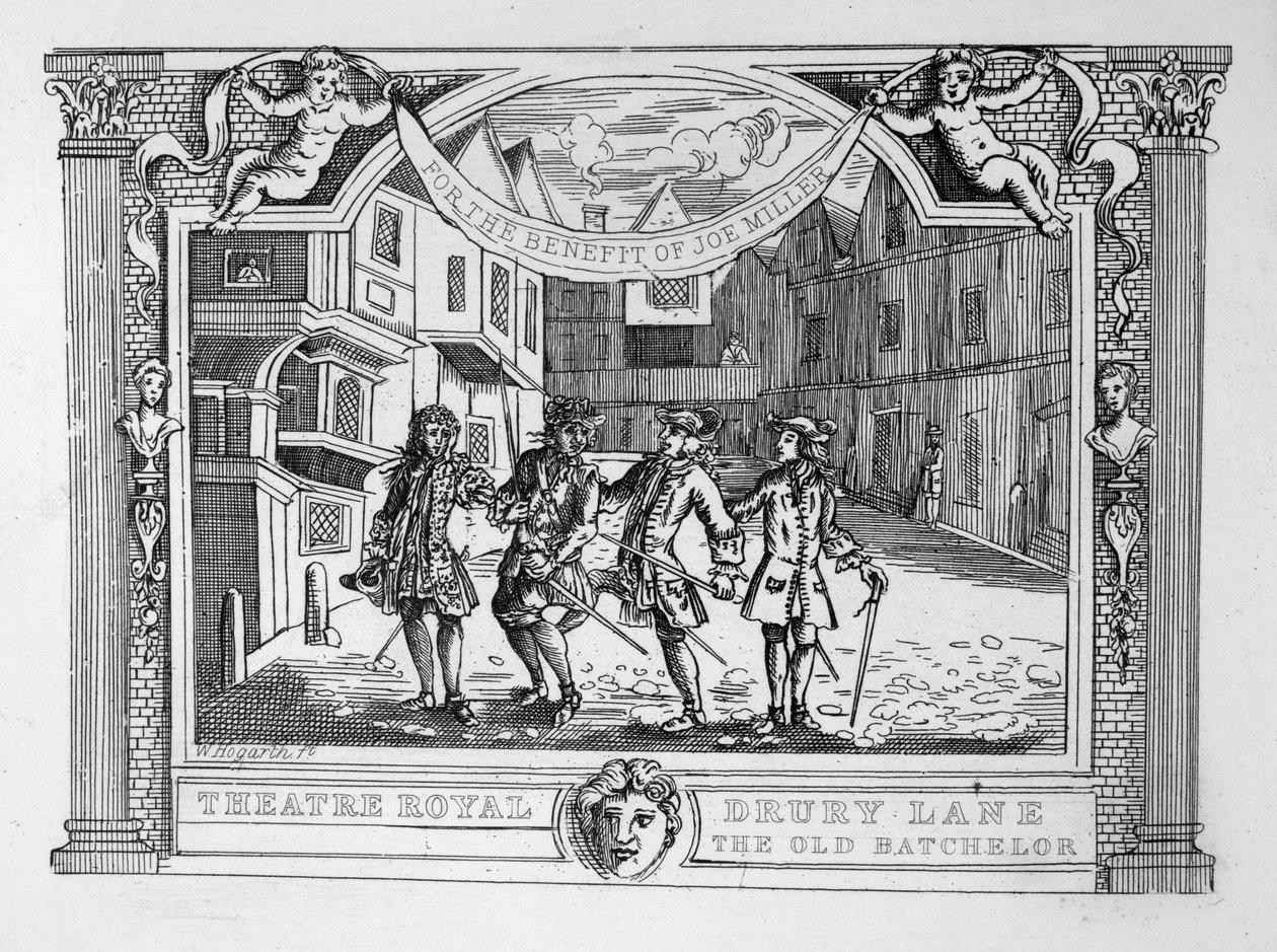 المسرح الملكي ، Dury Lane The Old Batchelor بواسطة وليام هوغارث
