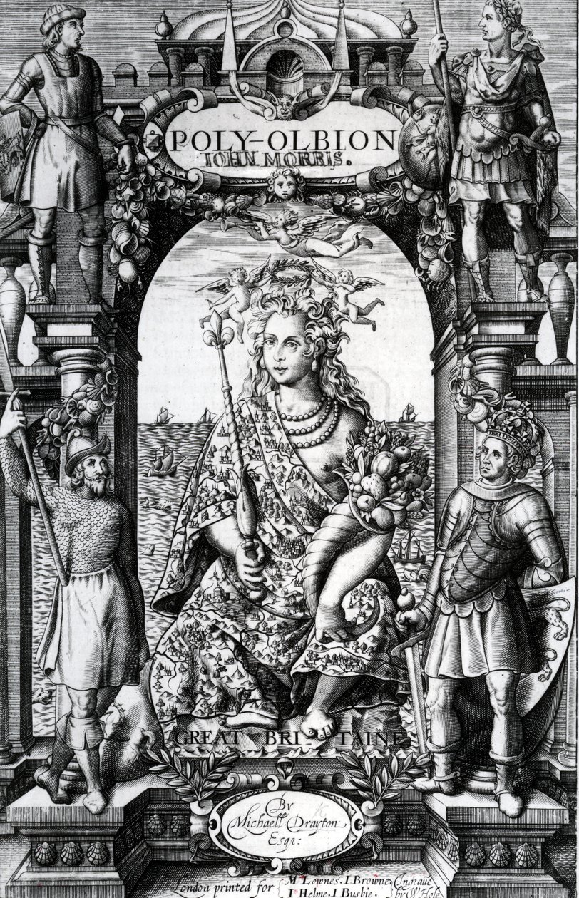 صورة لواجهة &39;Poly-Olbion&39; لمايكل درايتون ، نُشر عام 1622 بواسطة وليام هول